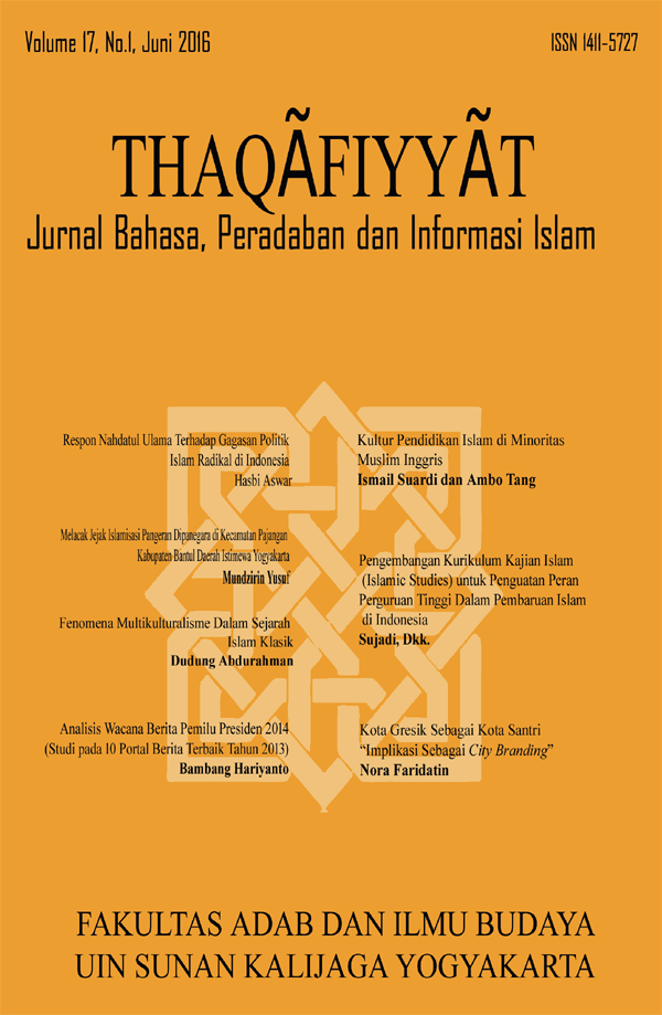 View Vol. 17 No. 1 (2016): Thaqãfiyyãt