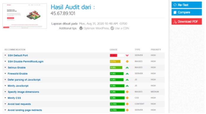 desain halaman audit